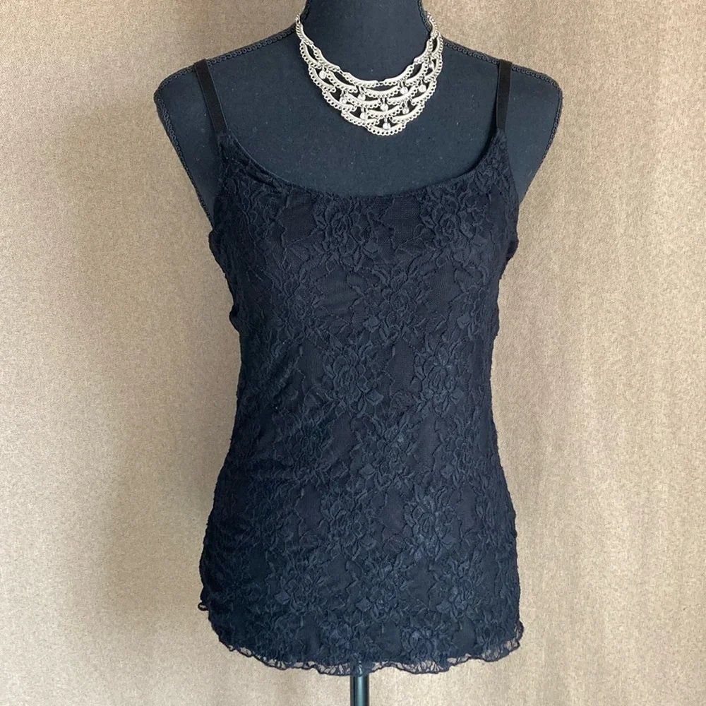 Maurice’s Elegant Black Lace Camisole Top Size M - Picture 1 of 6